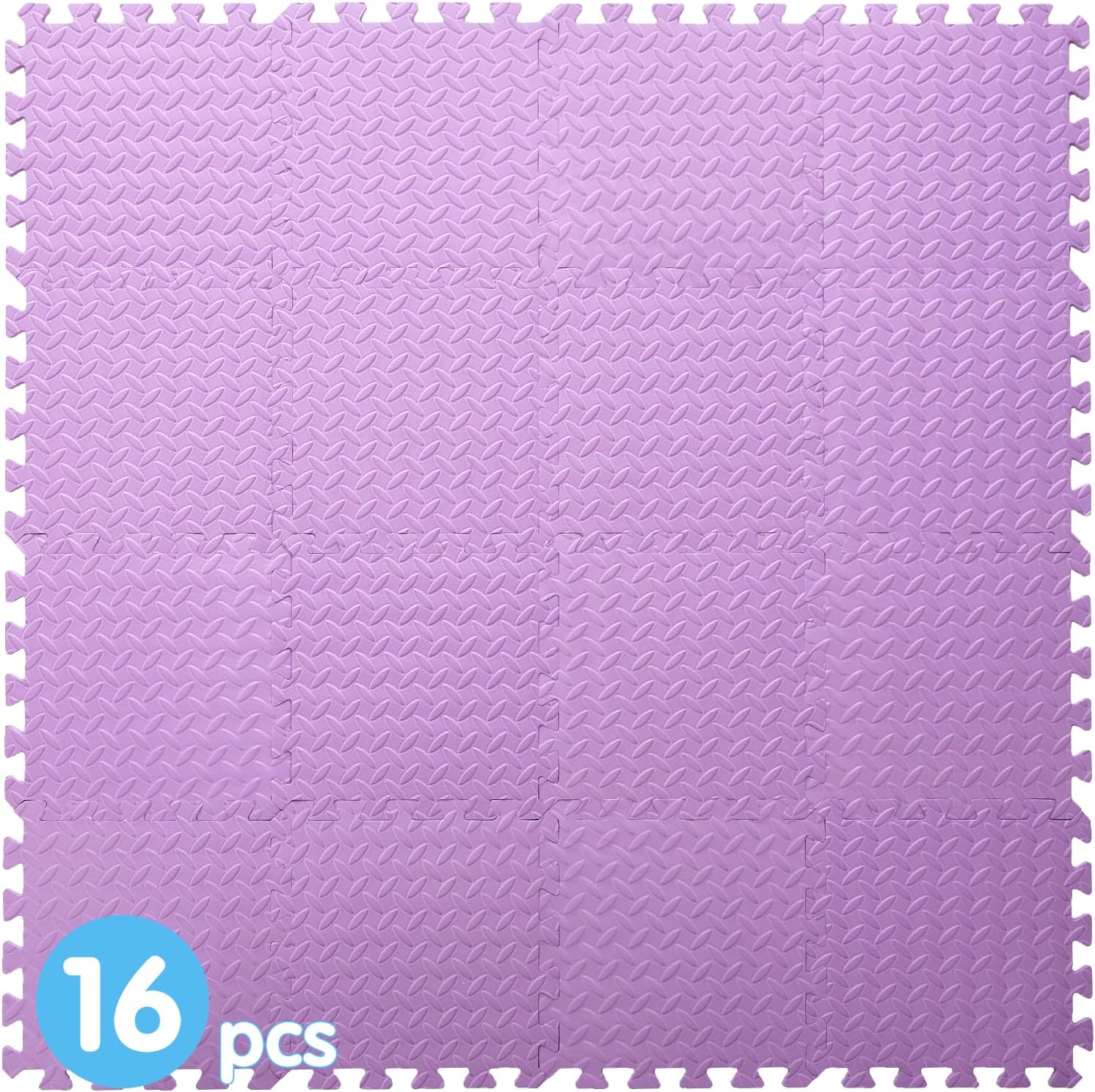 Tapete de juego de espuma EVA, 16 azulejos coloridos para bebé, tapete de juego cuadrado para niños con color sólido, azulejos de espuma