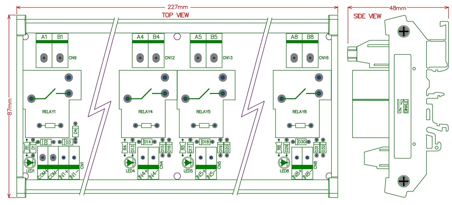 CZH-Labs – Módulo de relé de potencia de 30 amperios pasivo de 24 V SPST-NO de 30 amperios.