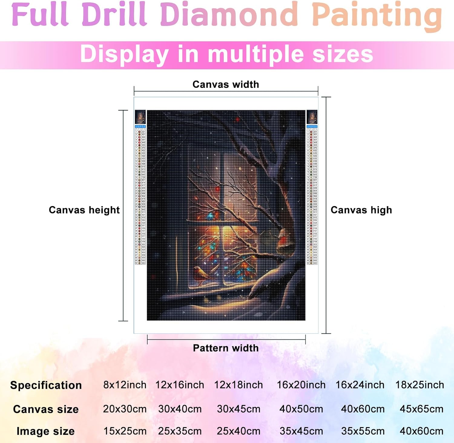 Kits de pintura de diamantes para adultos, bricolaje 5D para el día de Navidad, kit de pintura de diamantes de taladro completo, arte de diamantes