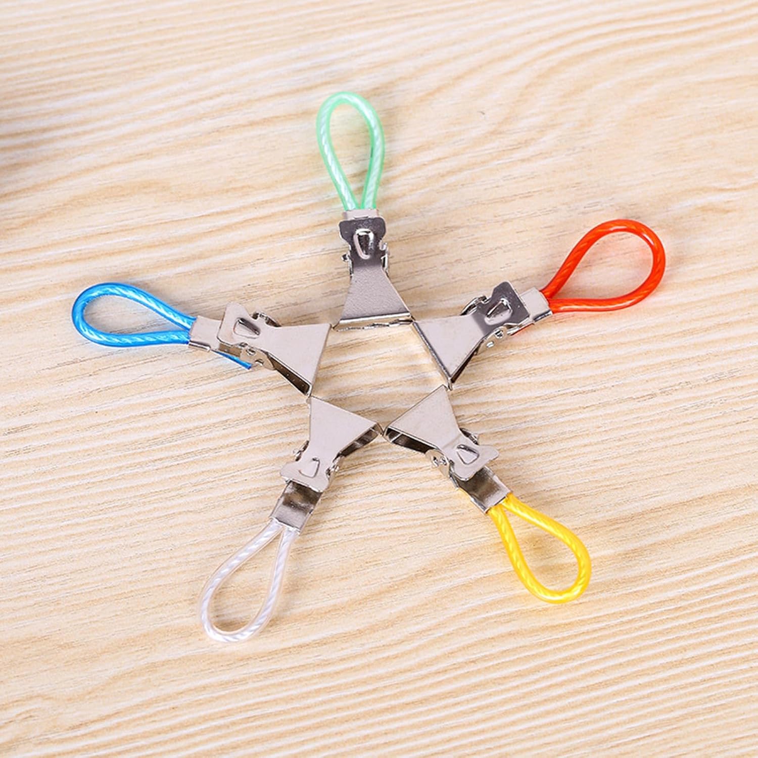 5 clips de acero inoxidable para el hogar, pinzas de gancho simples para ropa, calcetines, abrazaderas para toallas, clips para colgar, clips de