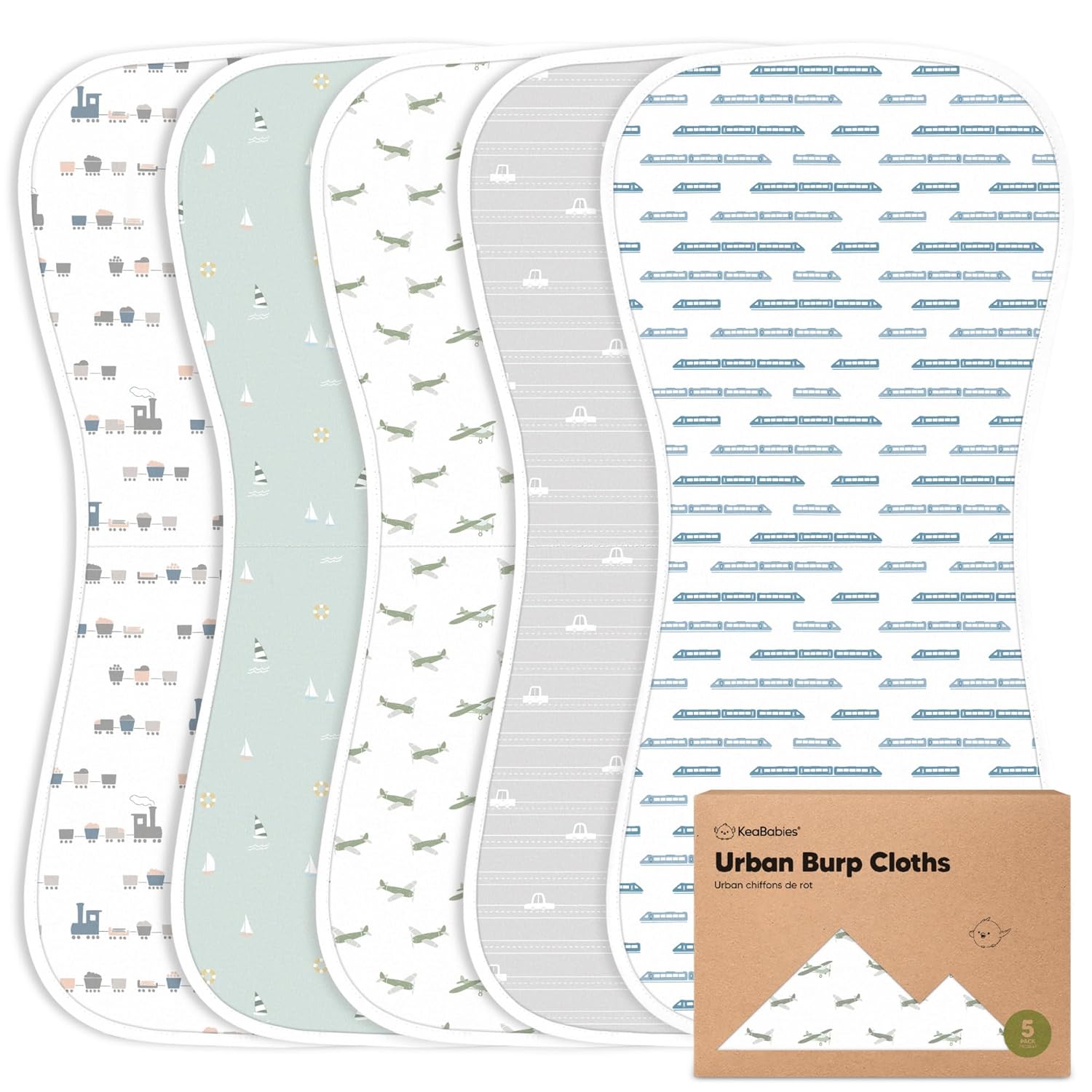 Paños orgánicos para eructos para bebés, niños y niñas, paquete de 5 paños para eructos ultra absorbentes, ropa para eructos, toalla para recién