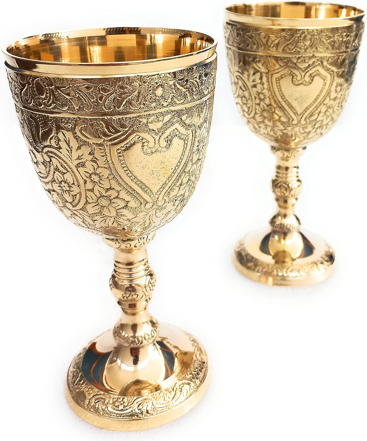 ALADEAN Copas de cáliz vintage de 12 piezas  Copas de vino real del rey Arturo  Copa medieval renacentista para copas de comunión, paquete de