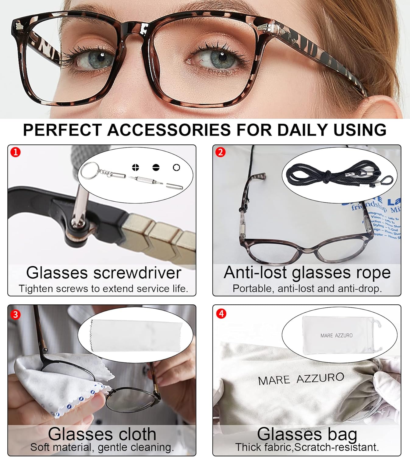 MARE AZZURO Lentes de lectura para computadora para mujer, con bloqueo de luz azul, 0 1.00 1.25 1.50 1.75 2.00 2.25 2.50 2.75 3.00 3.50 4.00 5.00