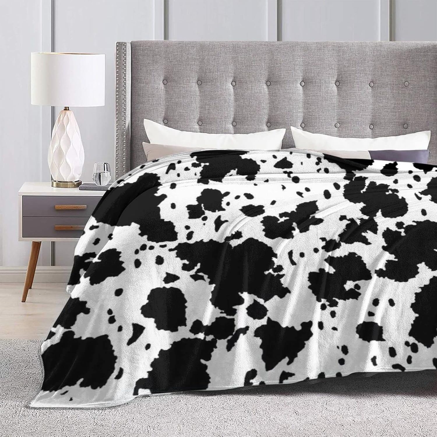 Manta de vaca para adultos, mantas y mantas con estampado de vaca, manta de piel de vaca para niñas, lindas mantas para adolescentes, cosas con