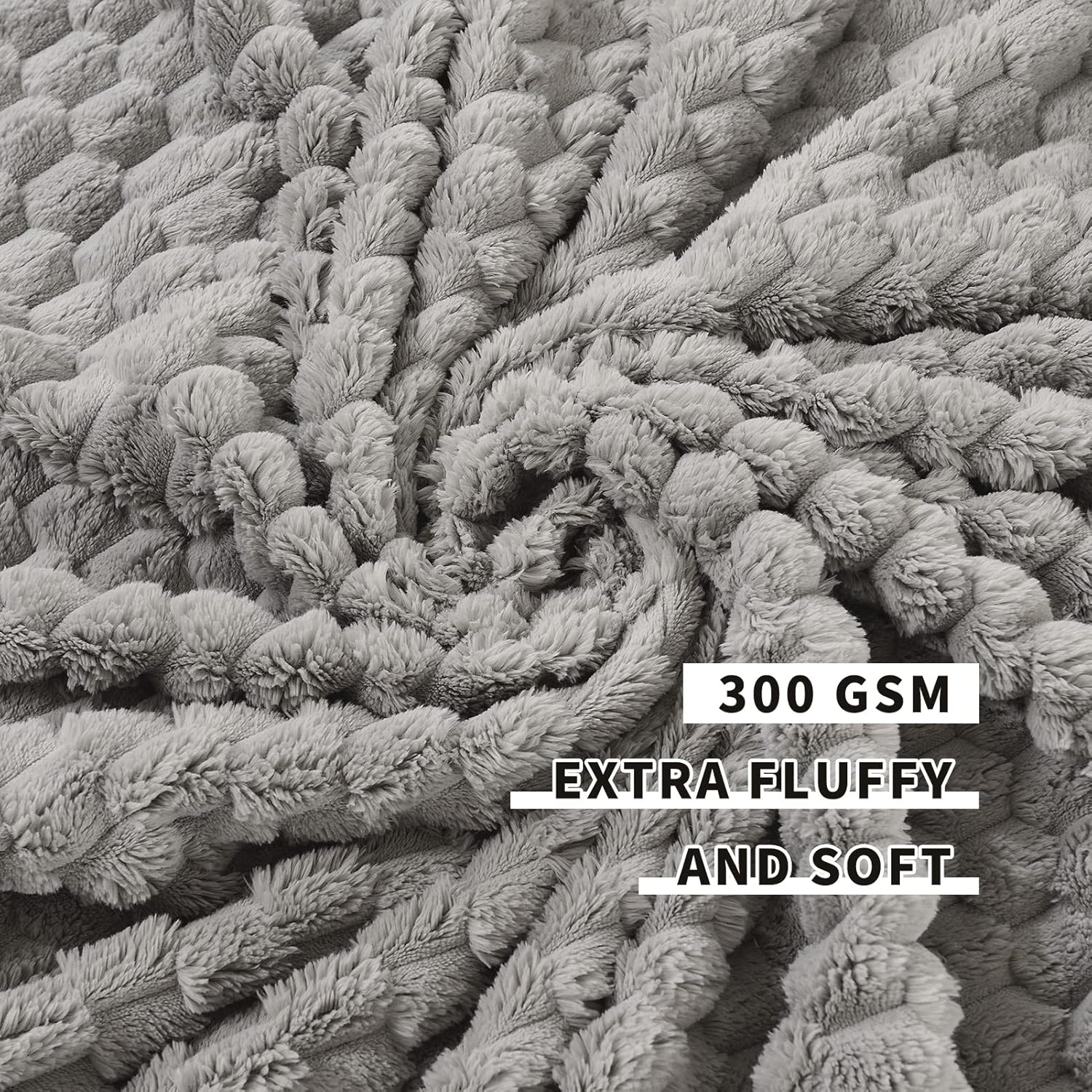 FY FIBER HOUSE Manta de forro polar para sofá, de 10.58 ozm, súper suave, mullida, para sofá de oficina, 50 x 60 pulgadas, color gris claro