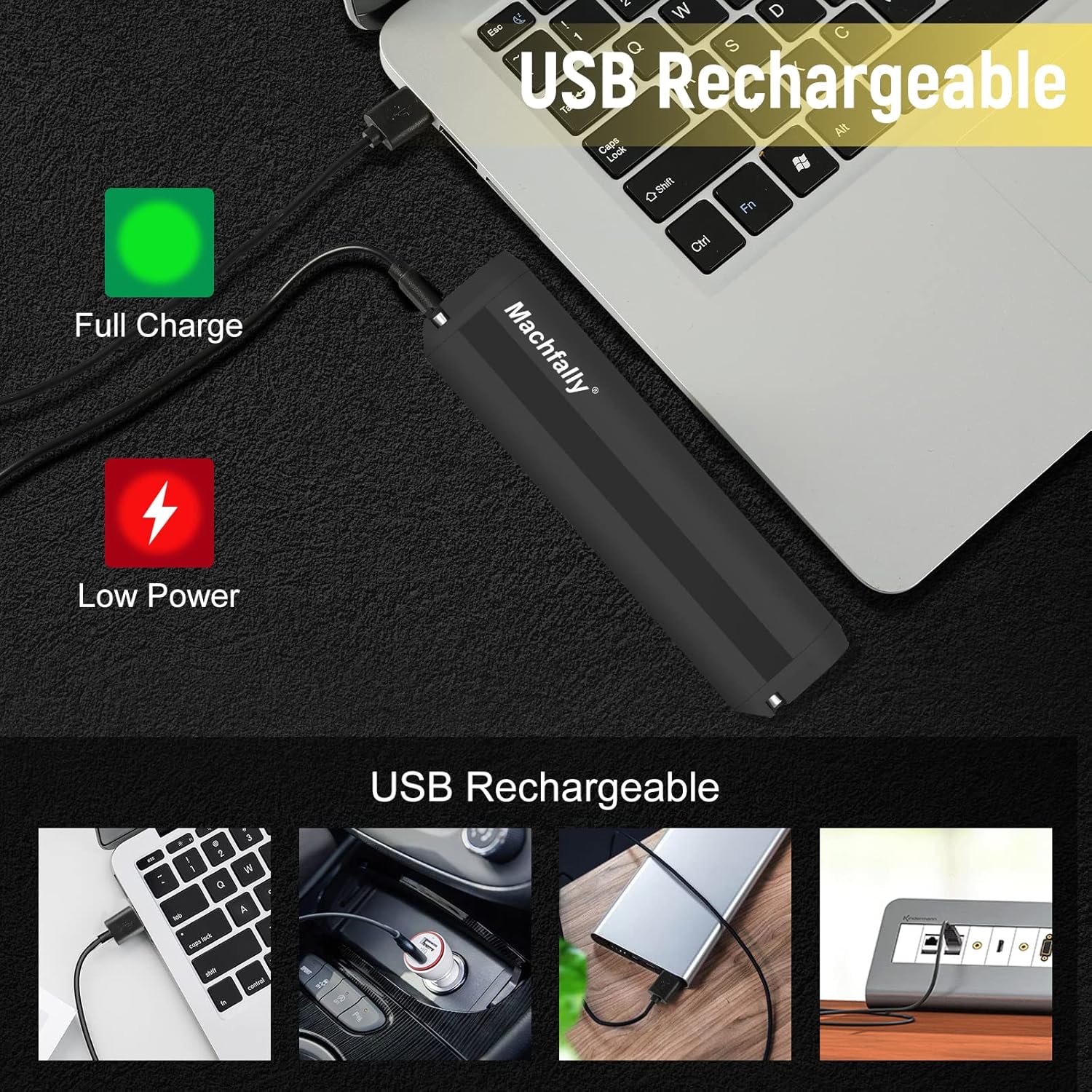 MACHFALLY – Luz LED súper brillante para bicicleta, batería grande, recargable por USB, múltiples modos, luz trasera impermeable para bicicleta, luz