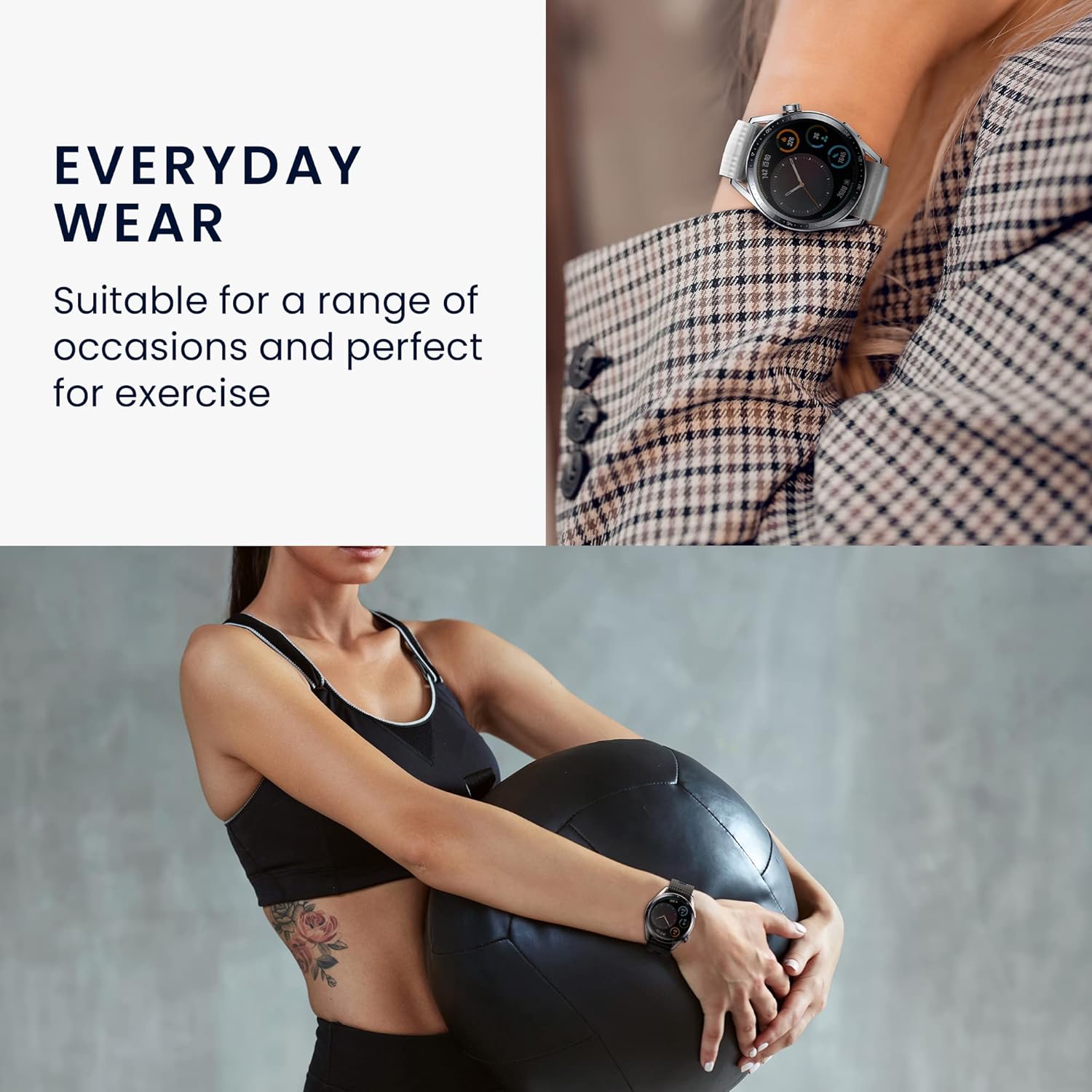kwmobile Correas compatibles con correas de reloj Xiaomi Mi Watch LiteRedmi – 2 correas de reloj de silicona de repuesto, color negroazul oscuro