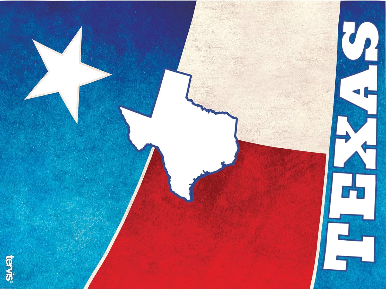 Tervis Vaso aislado Colossal de la bandera del estado de Texas con envoltura y tapa roja, 24 onzas, transparente