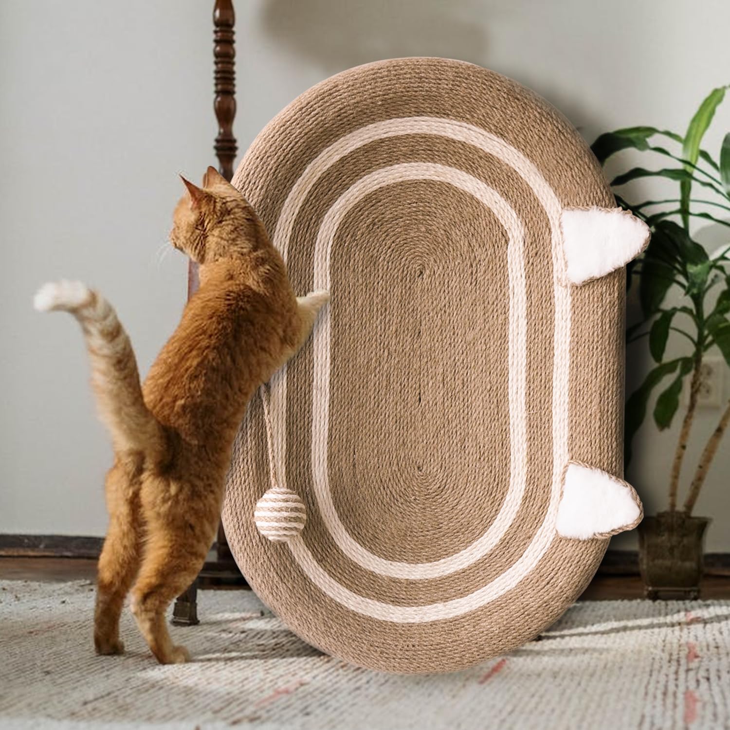 Tang’s Bonito tapete para gatos, muebles originales para gatos de cama rascadora para gatos, duradero y reutilizable, tapete de atracción para