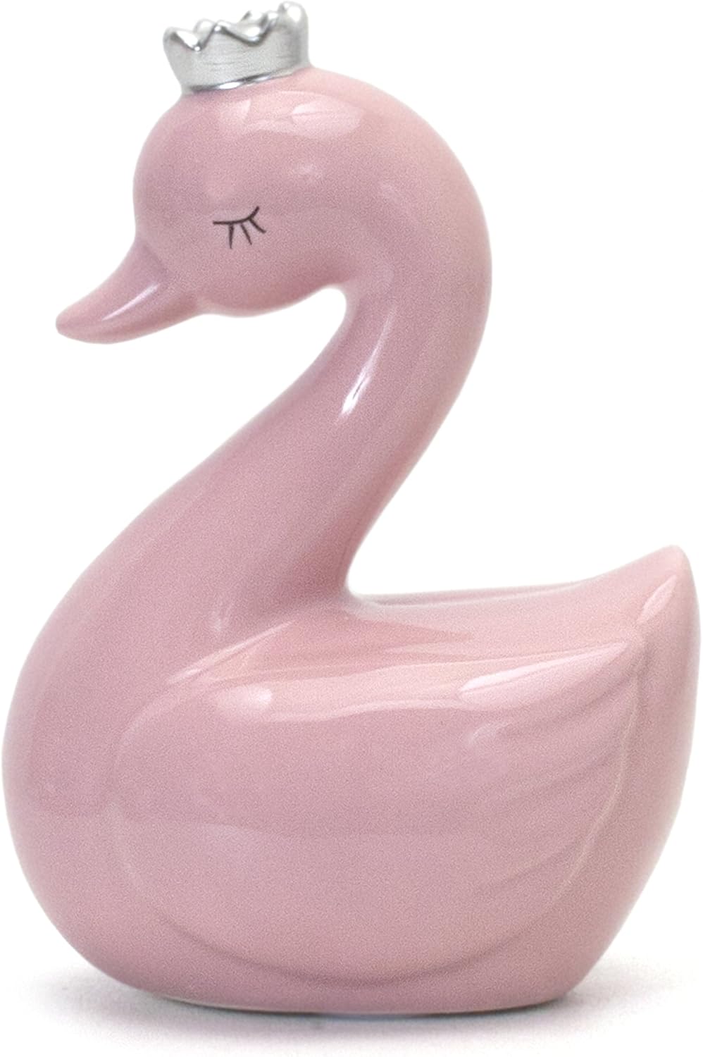 Child to Cherish Hucha de cisne de cerámica (rosa)