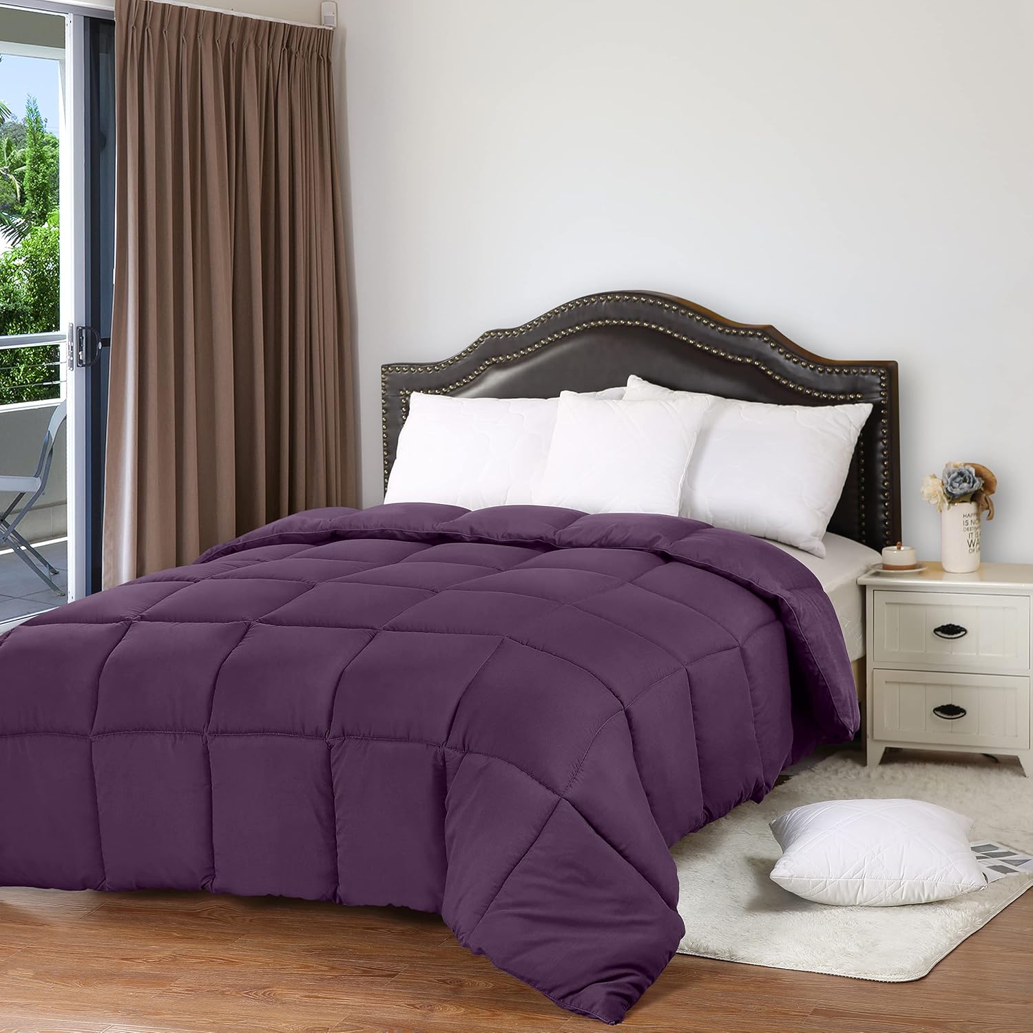 Utopia Bedding Edredón para todas las estaciones, 250 GSM, edredón de relleno de fibra siliconada de felpa, tamaño individual, con costuras en caja
