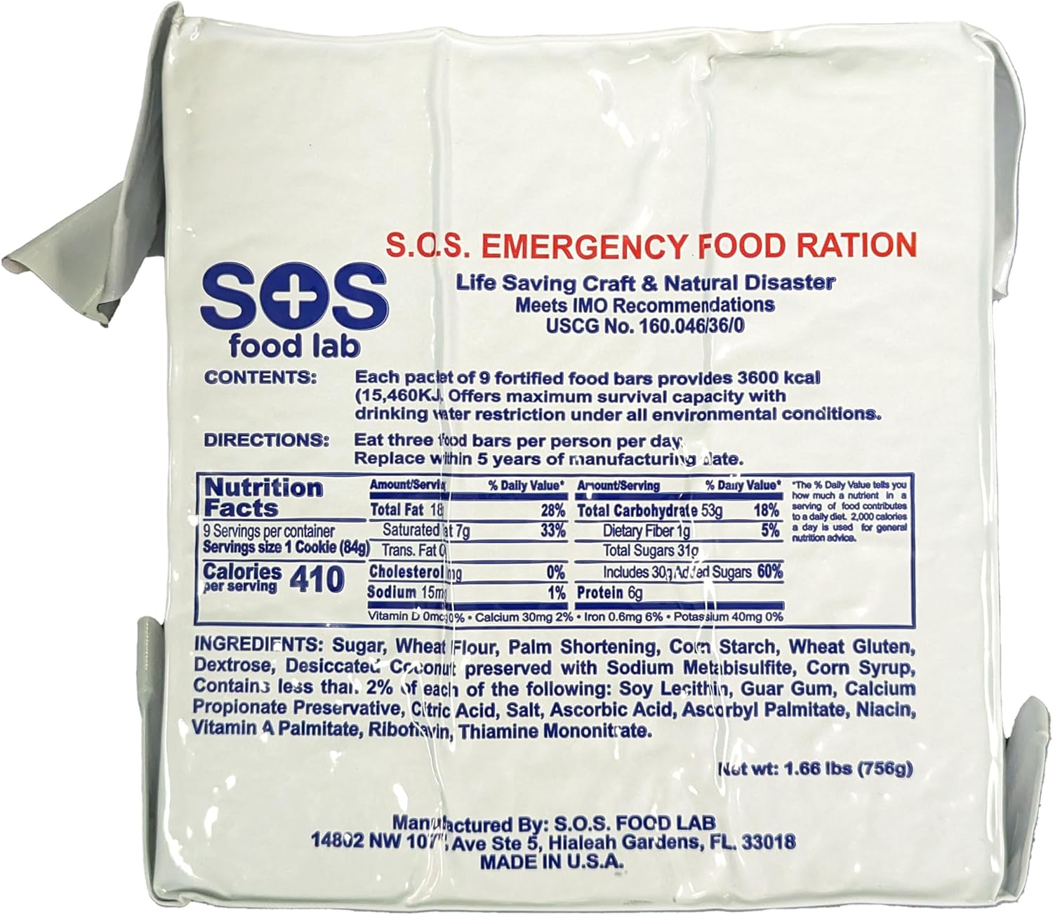 El kit de supervivencia Sirius 3 y preparación para emergencias – Alimentos, agua y refugio durante 72 horas – 5 años de vida útil