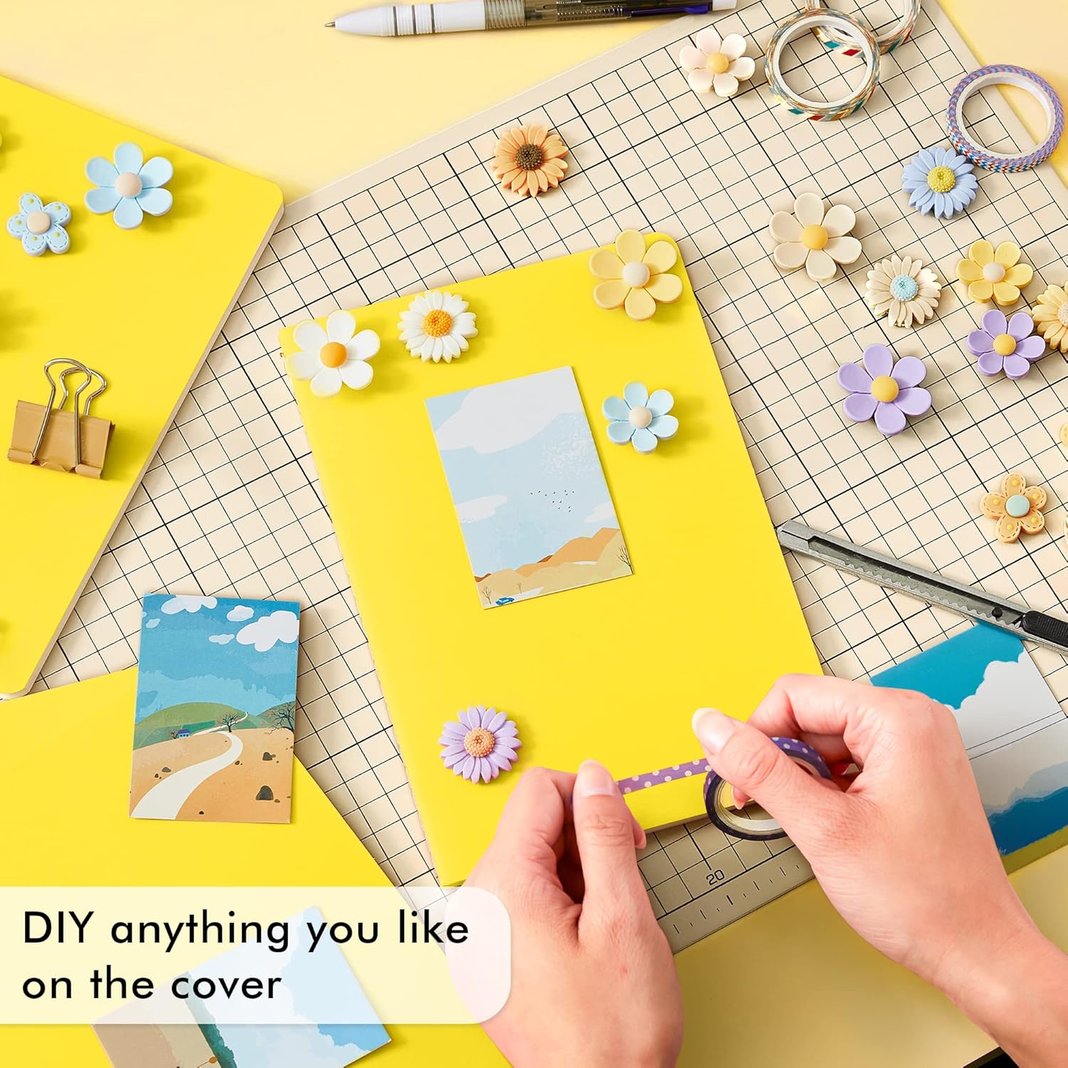 feela – Paquete de 16 cuadernos de tapa suave a granel, cuadernos rayados universitarios para el trabajo para mujeres y niñas, diario de viaje en