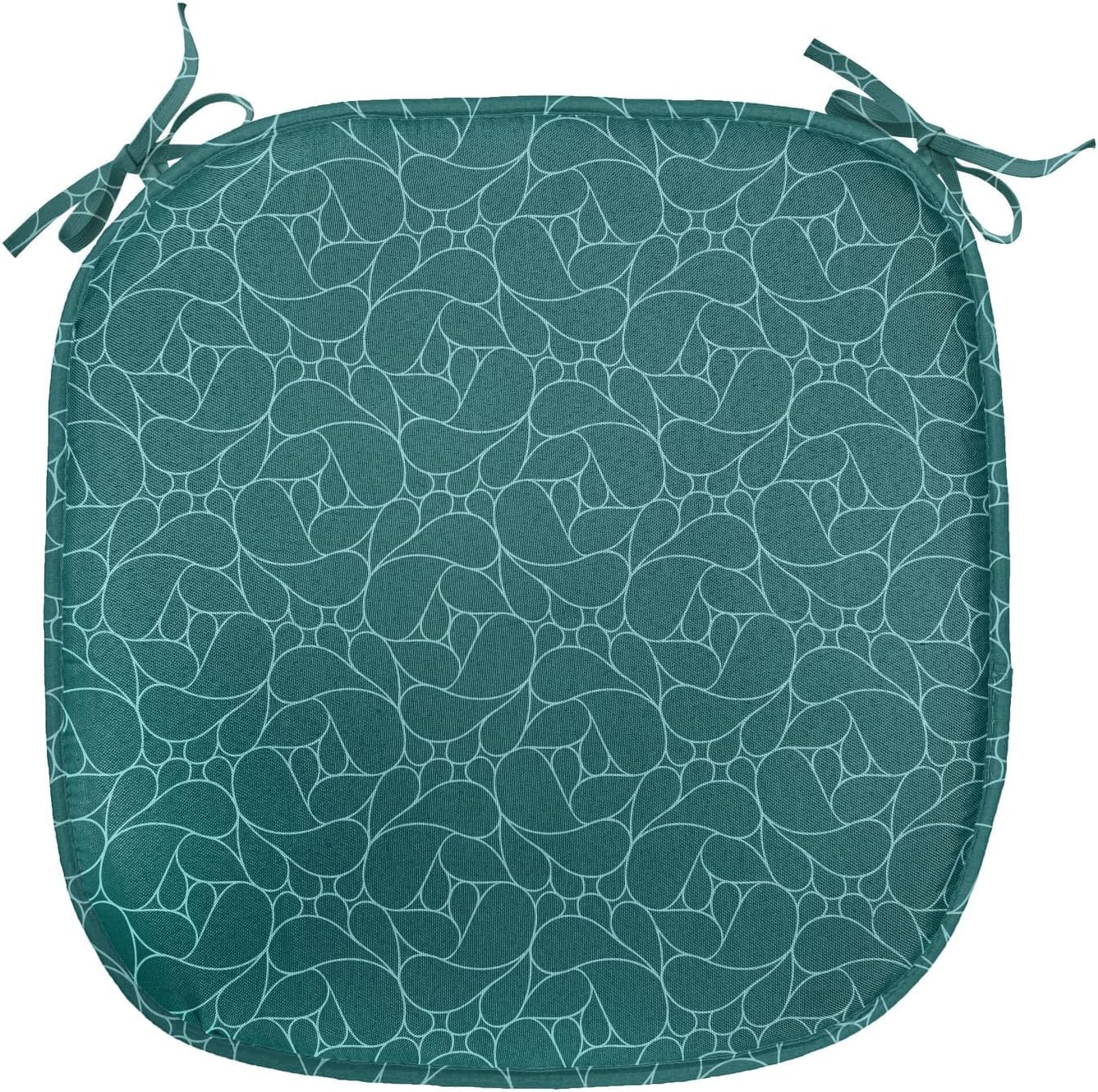 Ambesonne Juego de 4 cojines de asiento para silla, diseño moderno expresionista, diseño de gotas de agua en varios tamaños, acolchado