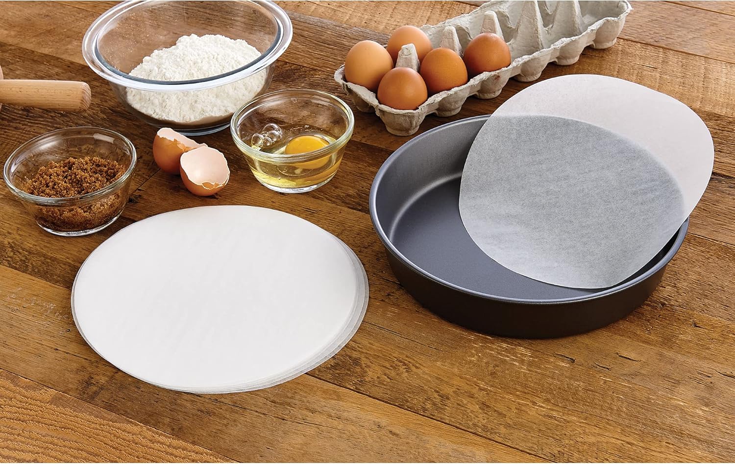 Mrs. Anderson’s Baking Rondas de pastel de pergamino antiadherentes, 10 pulgadas, 36 hojas