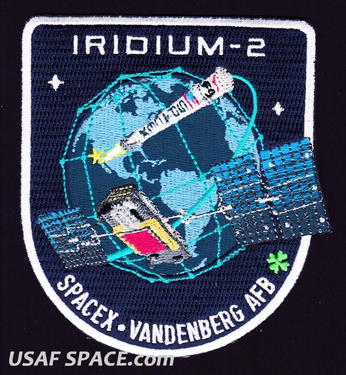 Authentic Iridium-2 – Spacex Falcon 9 F-9 Vafb Launch Satellite Mission Patch