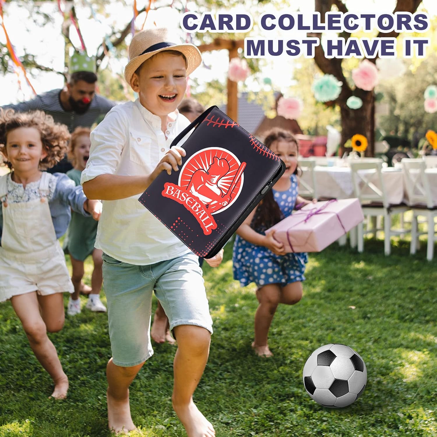 Carpeta de tarjetas de béisbol con 9 bolsillos con 50 fundas, carpeta de tarjetas intercambiables, 900 bolsillos, estuche de exhibición de tarjetas