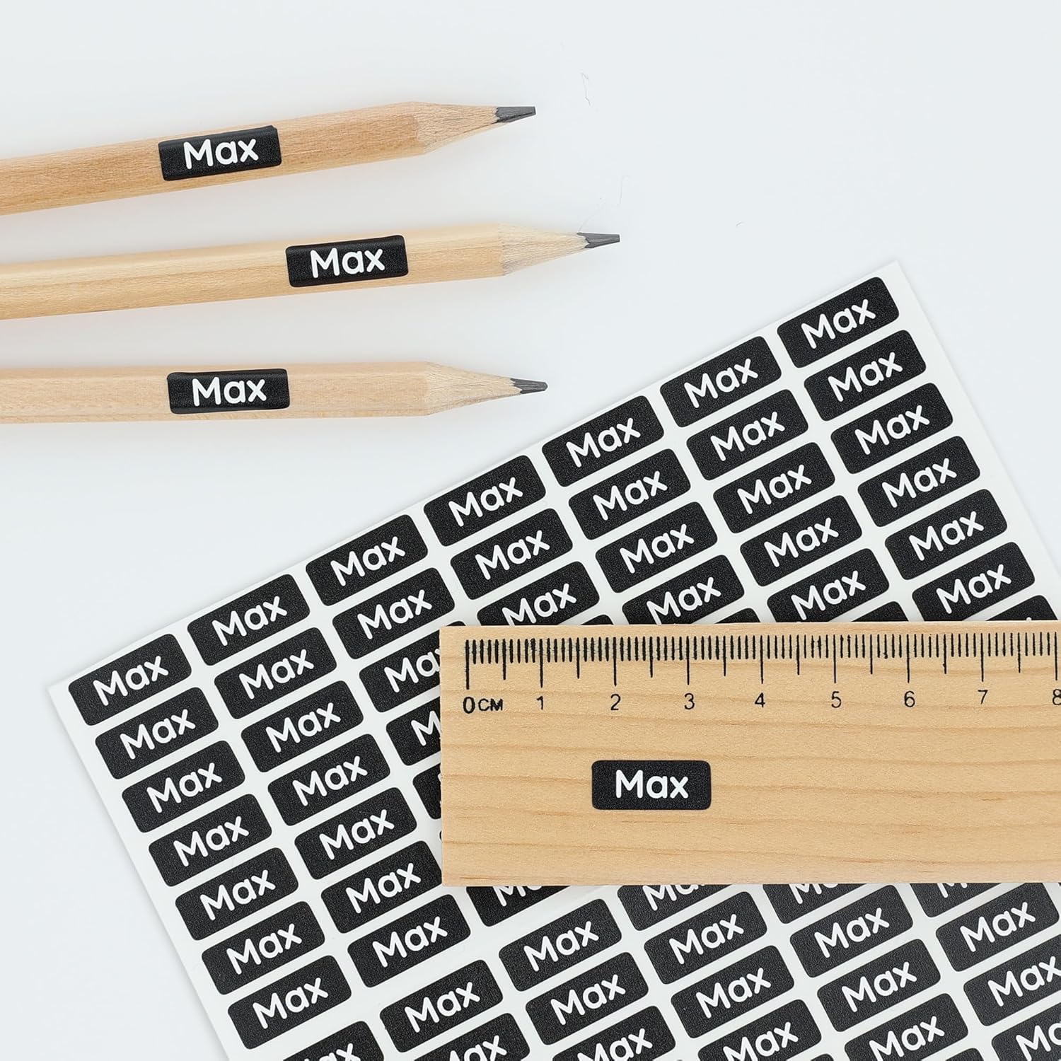 175 mini etiquetas de nombre (0.63 x 0.24 pulgadas) para etiquetar artículos pequeños. Etiquetas adhesivas impermeables extra pequeñas para niños en