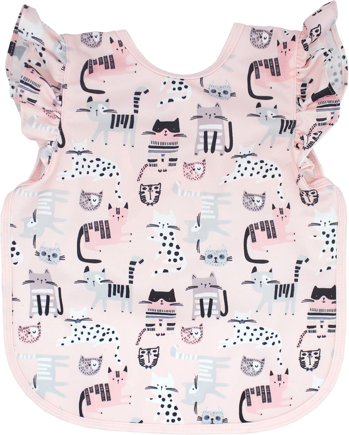 BapronBaby Babero de manga con aleteo – Babero más seguro sin lazo para el cuello – Bebé y niño pequeño – Suave impermeable – Sin PVC, BPA y