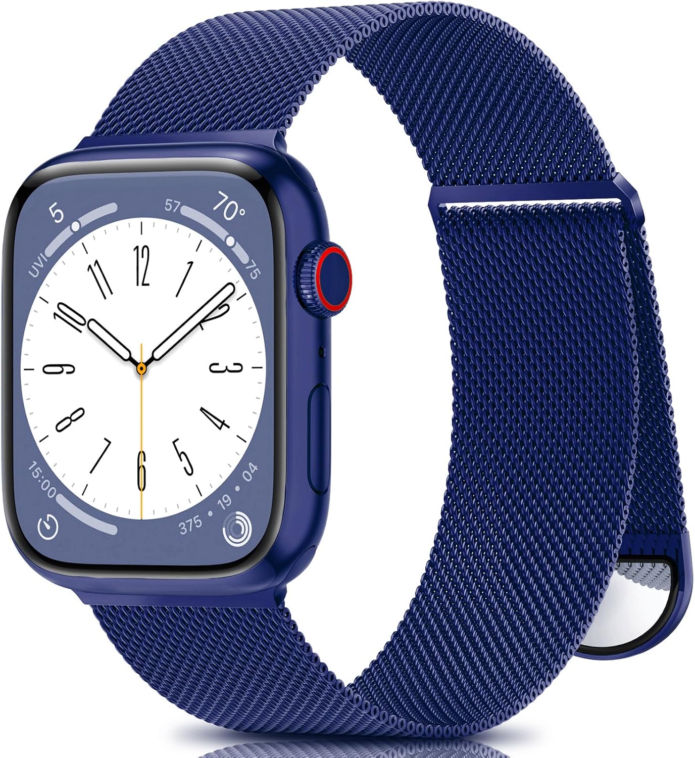 ZALAVER Correa de metal compatible con correas de Apple Watch de 1.496 in 1.575 in 1.614 in 1.654 in 1.732 in 1.772 in 1.929 in para mujeres y
