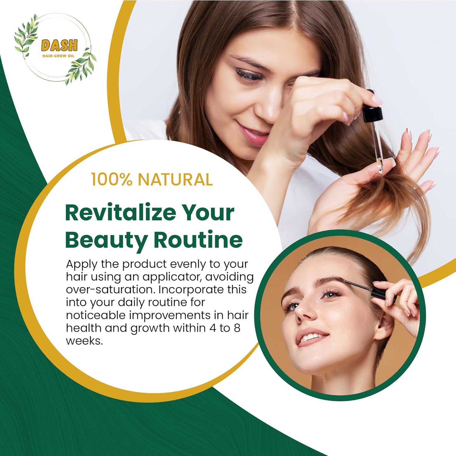 Dash Aceite de crecimiento del cabello, aceite de romero avanzado para el crecimiento del cabello, mezcla única de aceite capilar para cabello seco