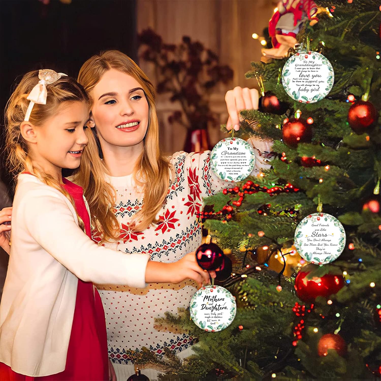 Adorno de Navidad para nieto es difícil poner en palabras de lo especial que eres para nuestra familia, adorno de nieto de abueloabuelo, adornos de