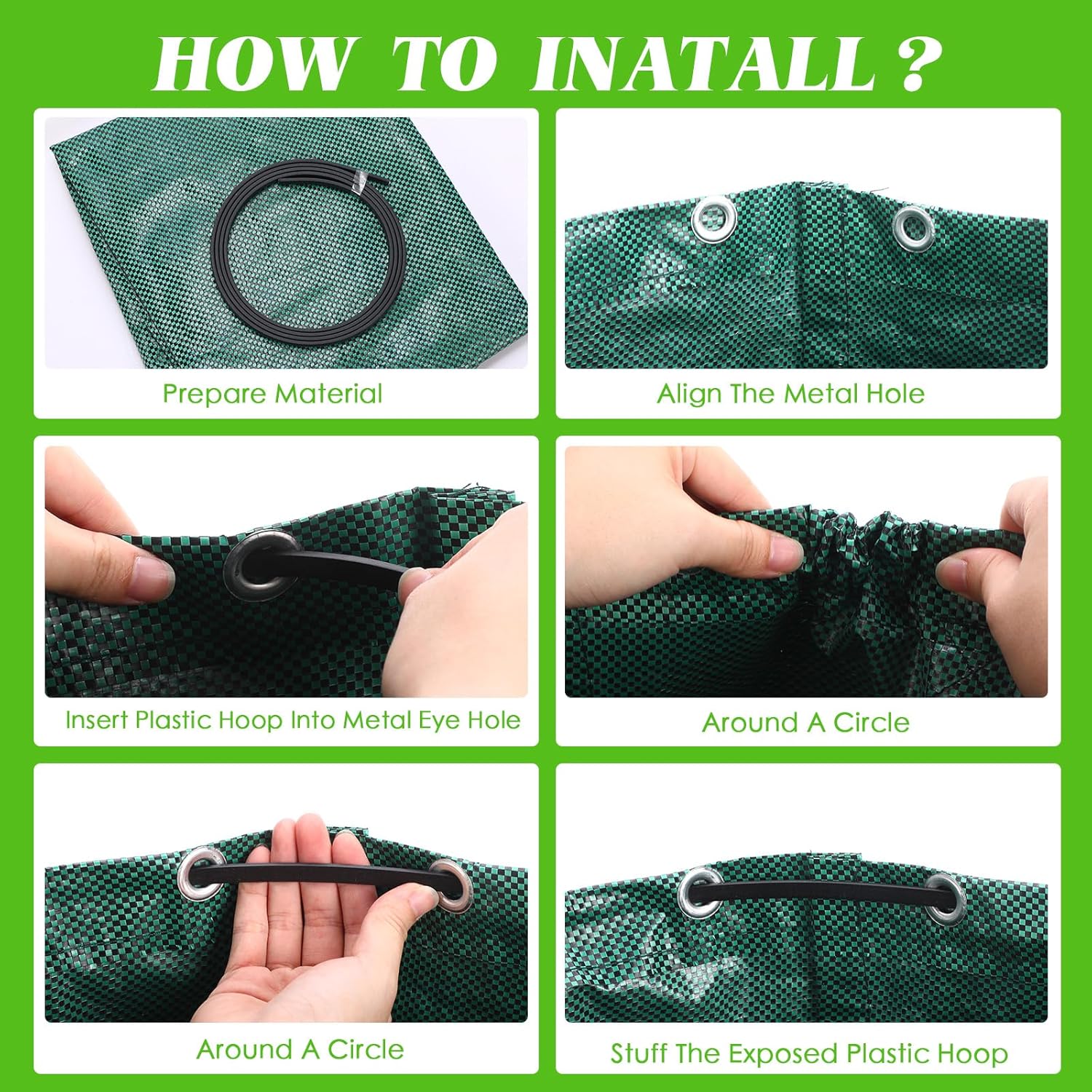 4 rastrillos para niños de 38 pulgadas con mango de madera desmontable y 2 bolsas reutilizables de 32 galones para desechos de jardín, rastrillos de