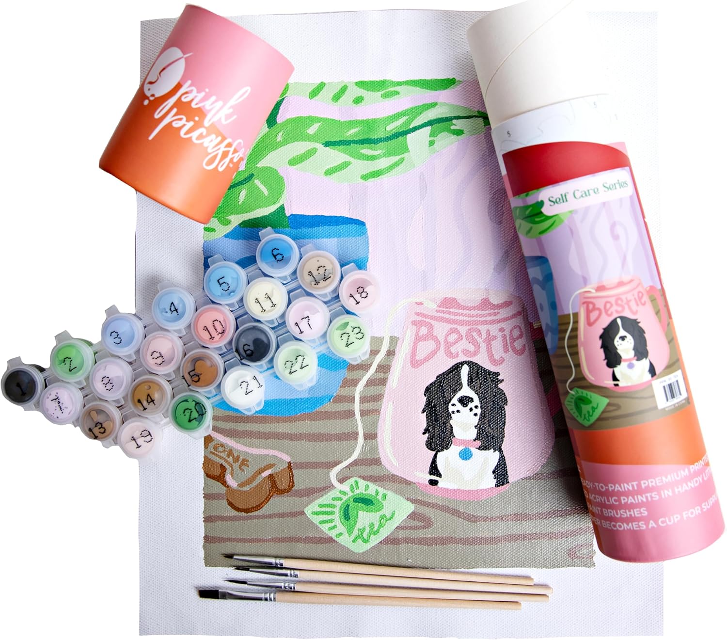 Pink Picasso Kits de colección de cuidado personal de pintura por números para adolescentes, preadolescentes, adultos y principiantes  Kit de