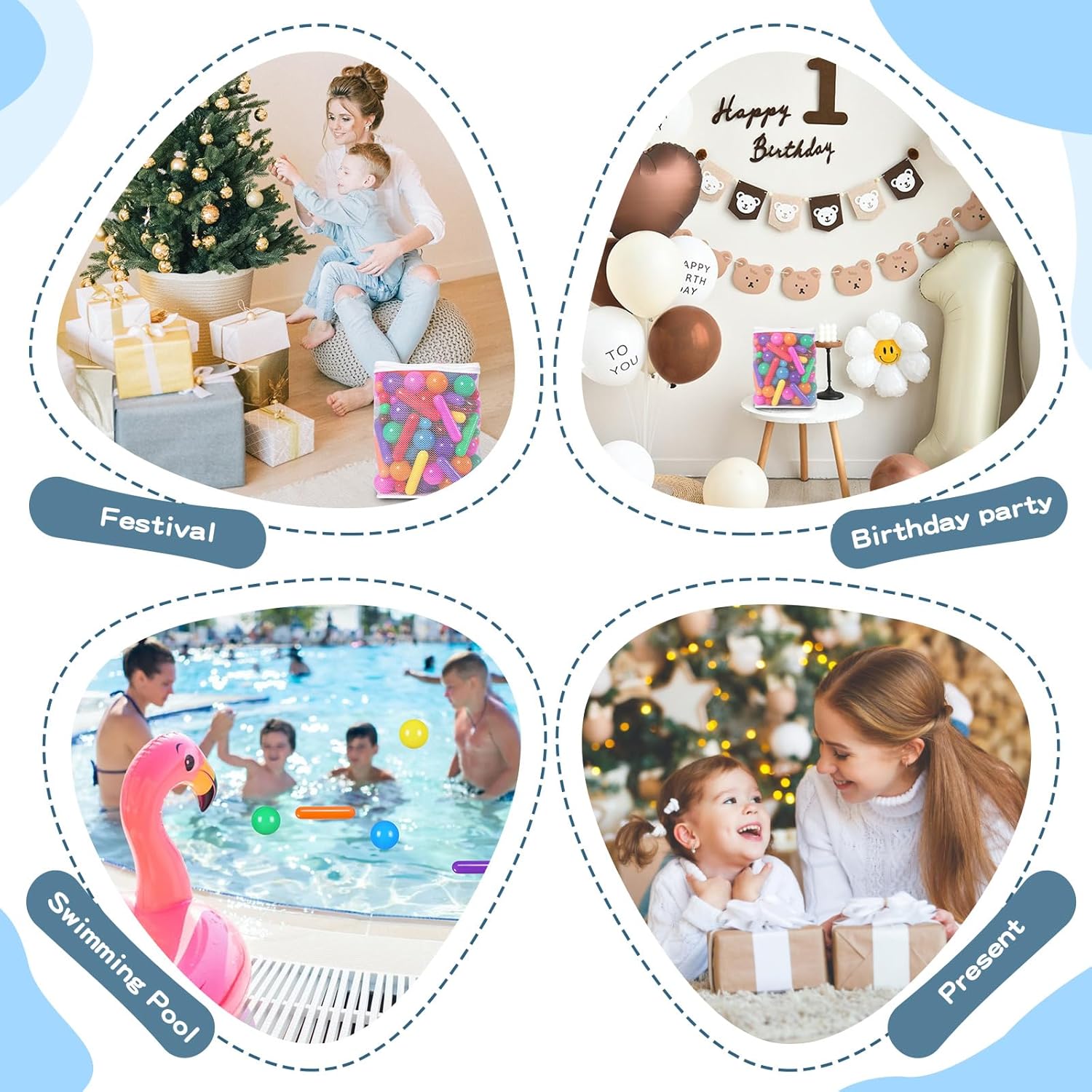 STARBOLO Pelotas para niños, 120 bolas de juguete de plástico a prueba de aplastamiento para niños pequeños, tienda de campaña para jugar con