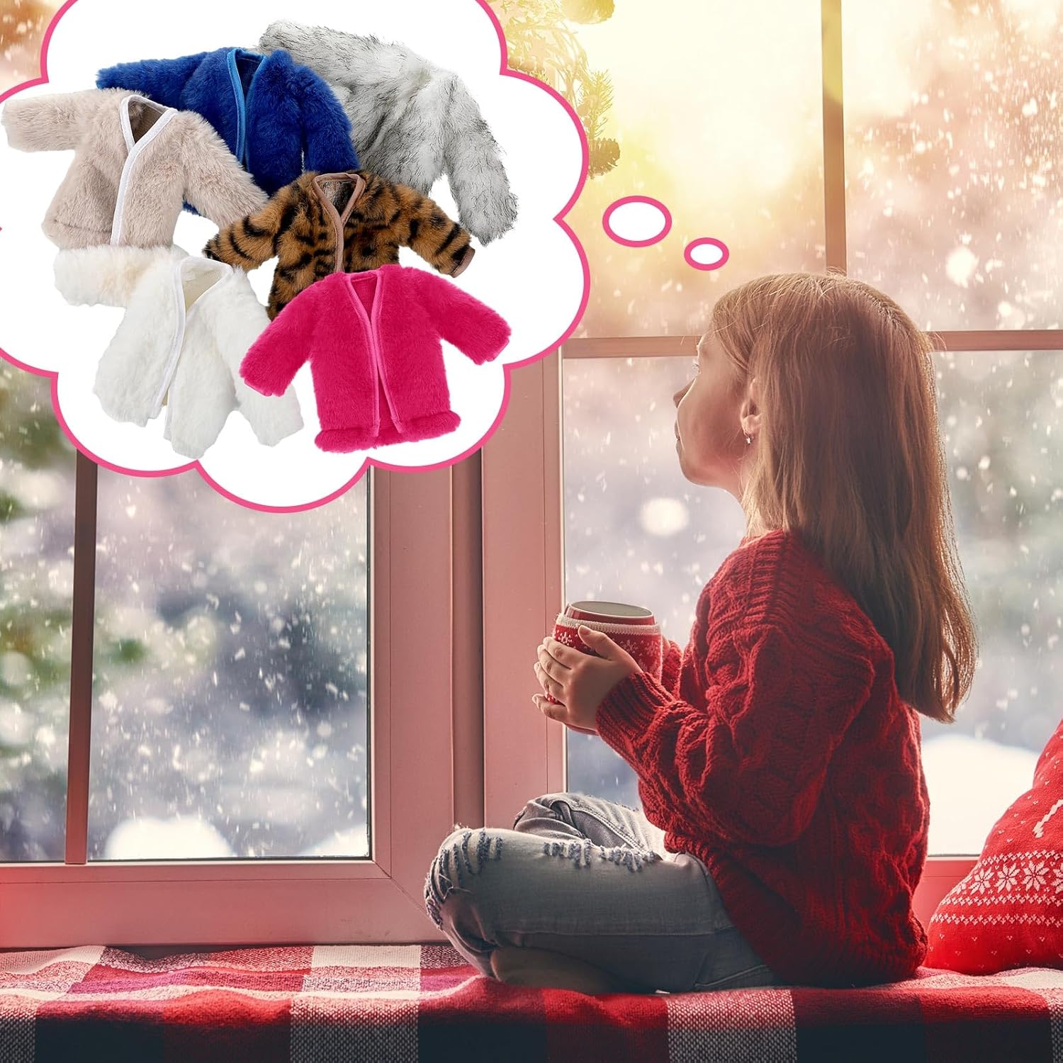 Bencailor 6 piezas de ropa de invierno para muñeca de 11.8 pulgadas, abrigo de diseño de invierno, chaqueta, tops ropa de muñeca de felpa para