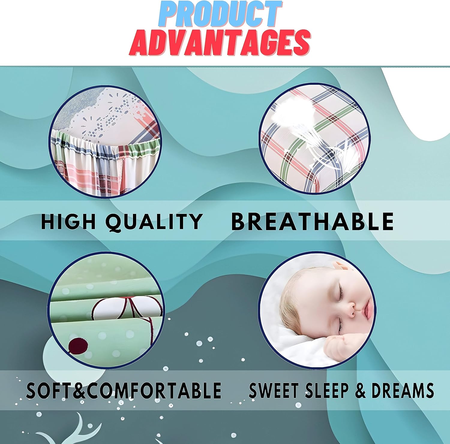 Nature Sheets – Juego de sábanas de 4 piezas con patrón de paisaje de montaña, sábanas y fundas de almohada estampadas, sábana bajera ajustable de