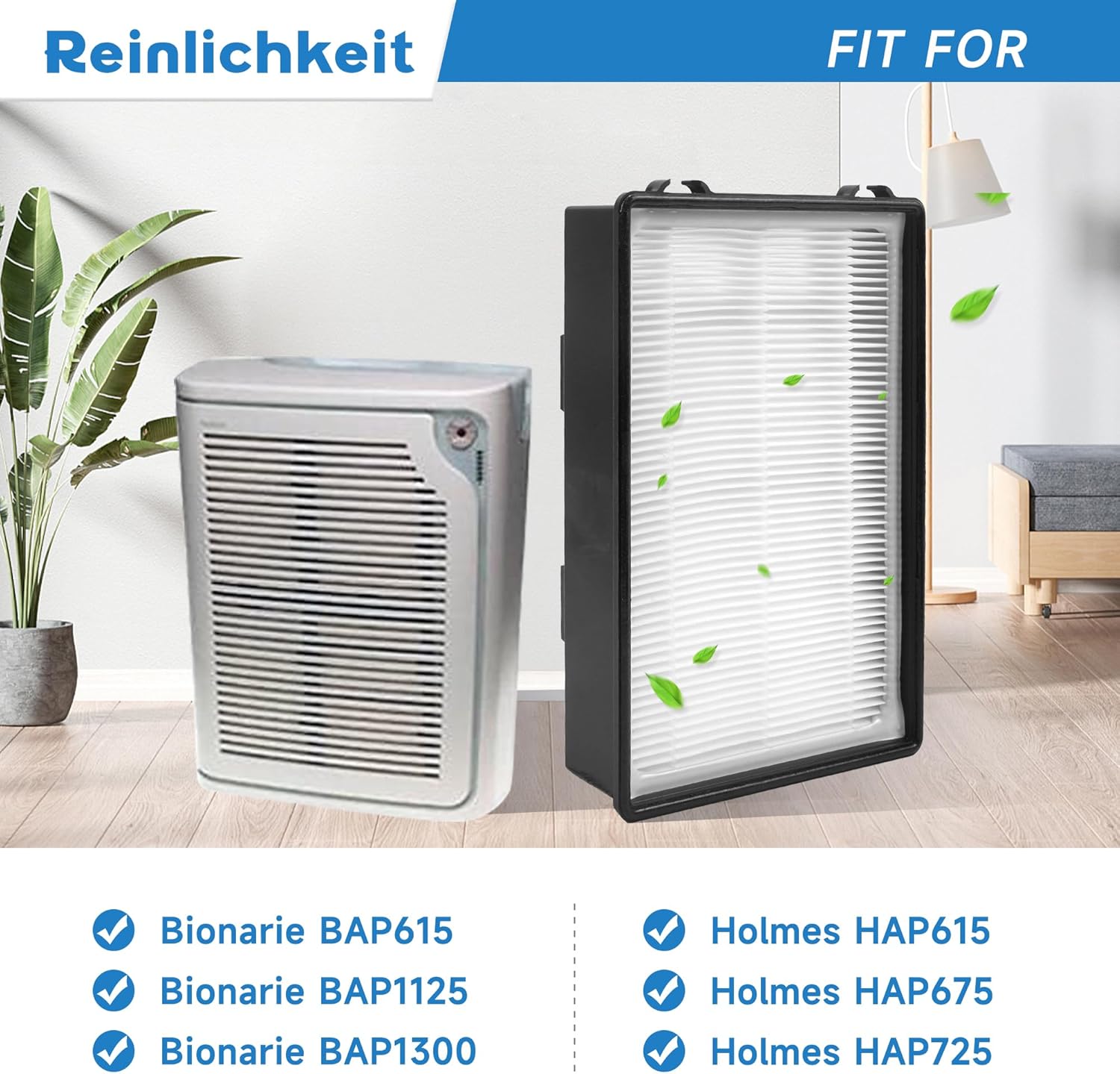 Paquete de 3 filtros de repuesto Hapf600 B compatibles con Holmes HAPF600D, HAPF600D-U2, HAP615, HAP650, HAP675