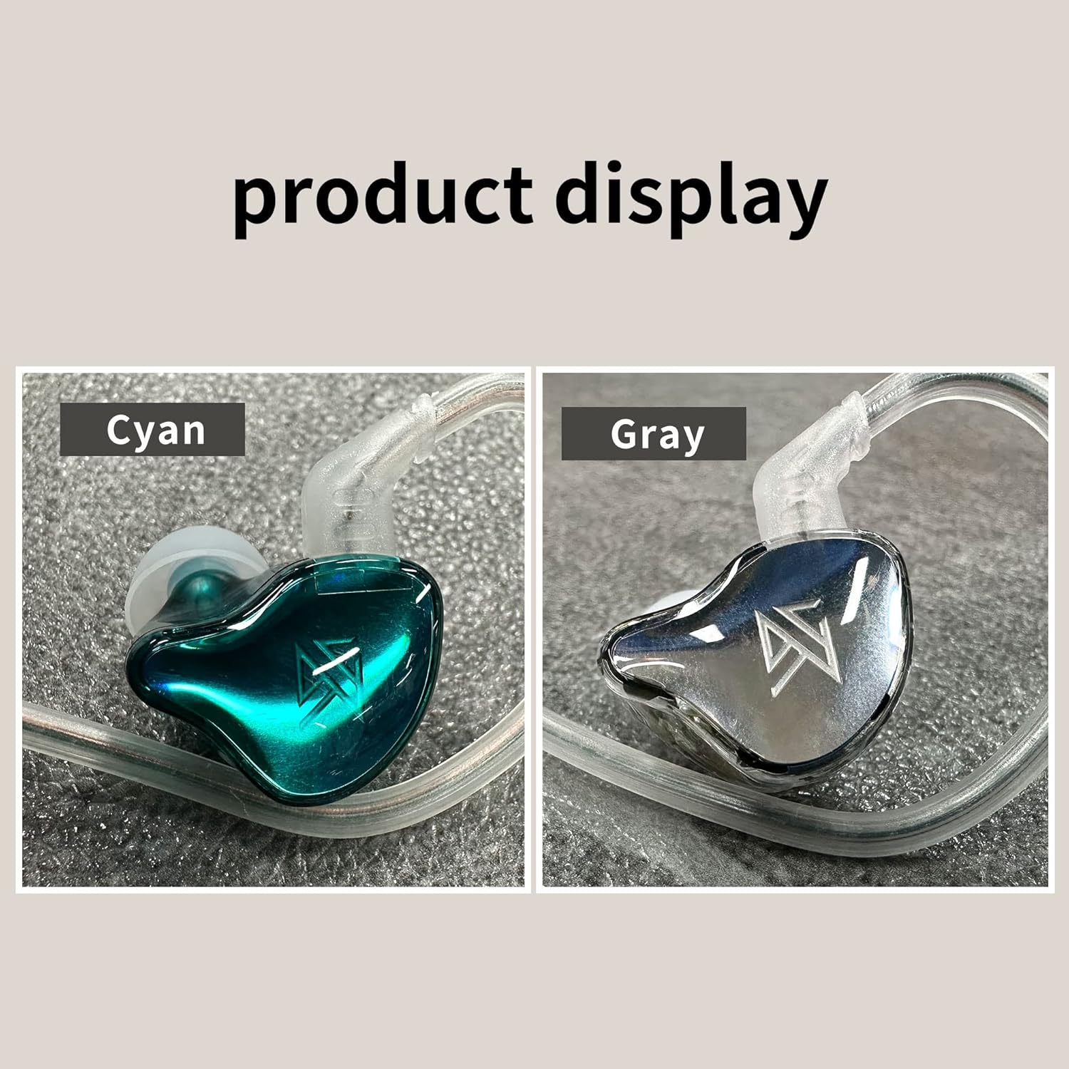 KZ – Auriculares de alta fidelidad para amantes de la música, KZ EDC X Dynamic Driver IEM, auriculares económicos para juegos y deportes (gris