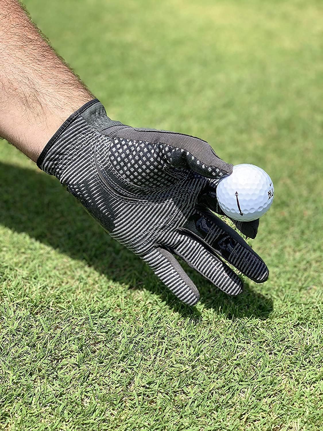 XEIRPRO Copper TECH Mens Synthetic Golf Glove Charcoal GrayCombi Spider Tacky Grip (2 Packs)Breathable Long Lasting Copper Infused Material,
