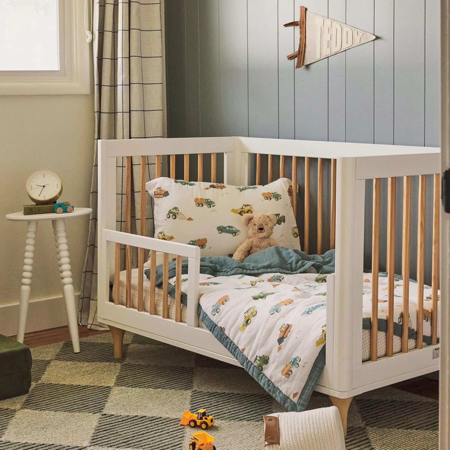 Little Unicorn Ropa de cama de muselina de algodón para niños pequeños, juego de 3 piezas, edredón, sábana para cuna, funda de almohada tipo sobre,