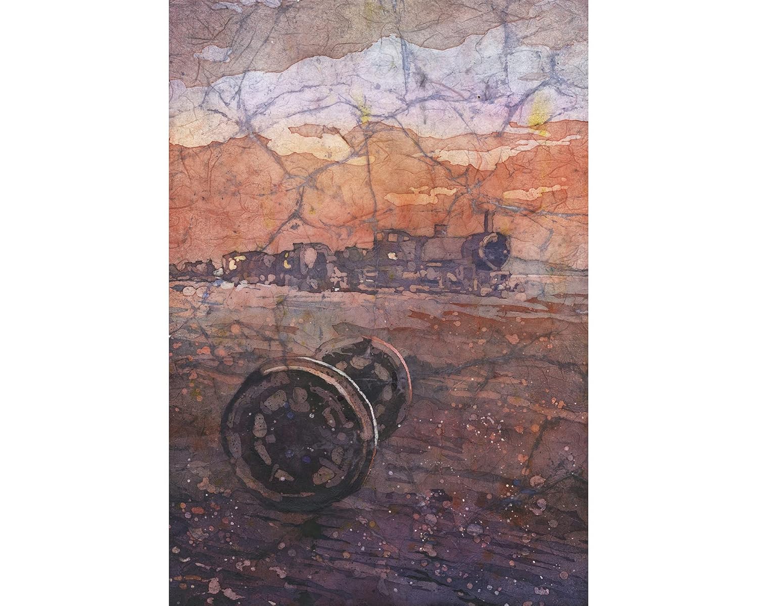 Train Cemetery in the Salar de Uyuni, Bolivia. Train artwork Cemeterio de Trenes (print)