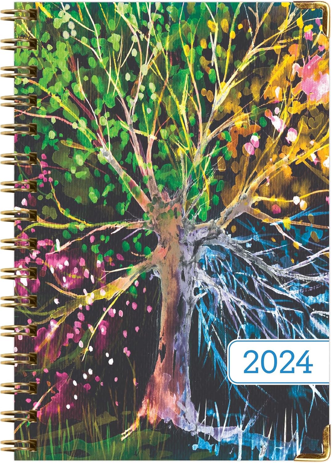 Global Printed Products Agenda 2024 de tapa dura (noviembre de 2023 a diciembre de 2024) agenda diaria, semanal, mensual, diaria, marcapáginas,