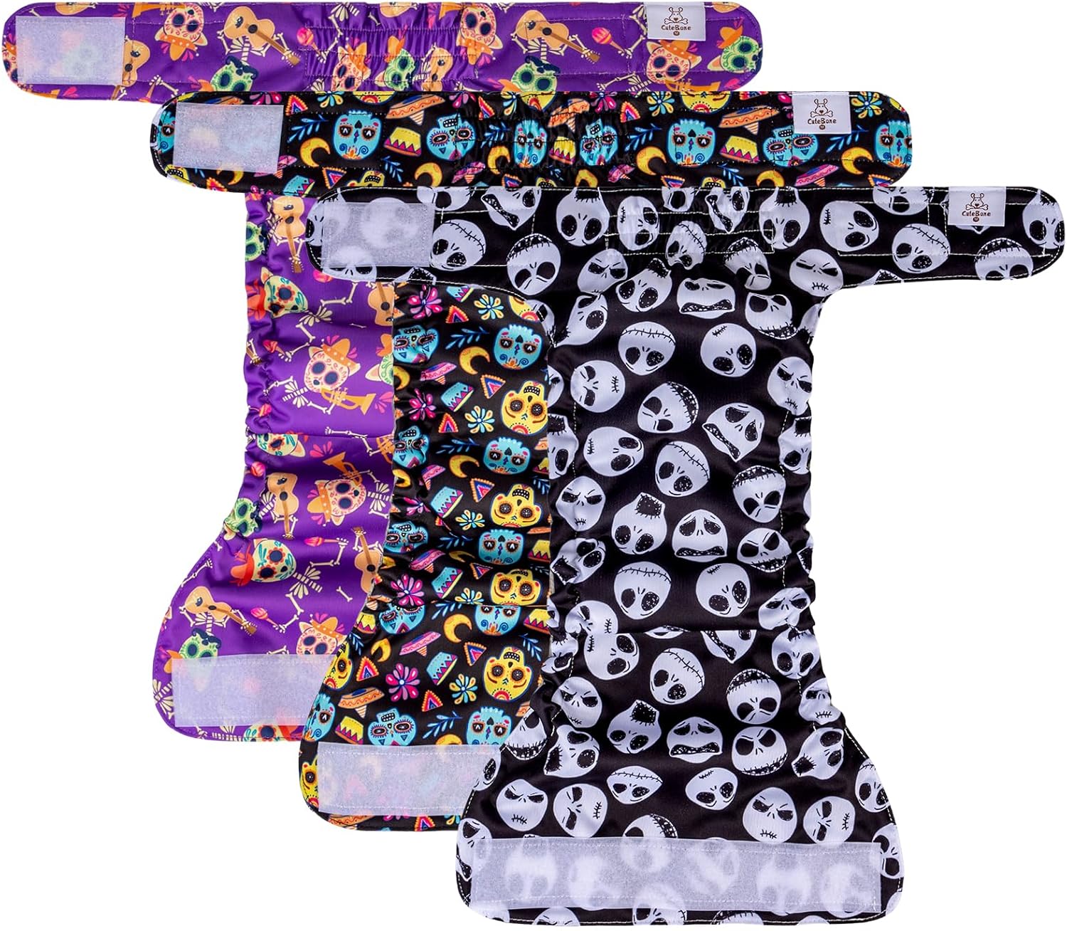 CuteBone Pañales lavables para perras, pañales de entrenamiento para cachorros, pañales para perros con cola amputada, paquete de 3 pañales WWD09XS