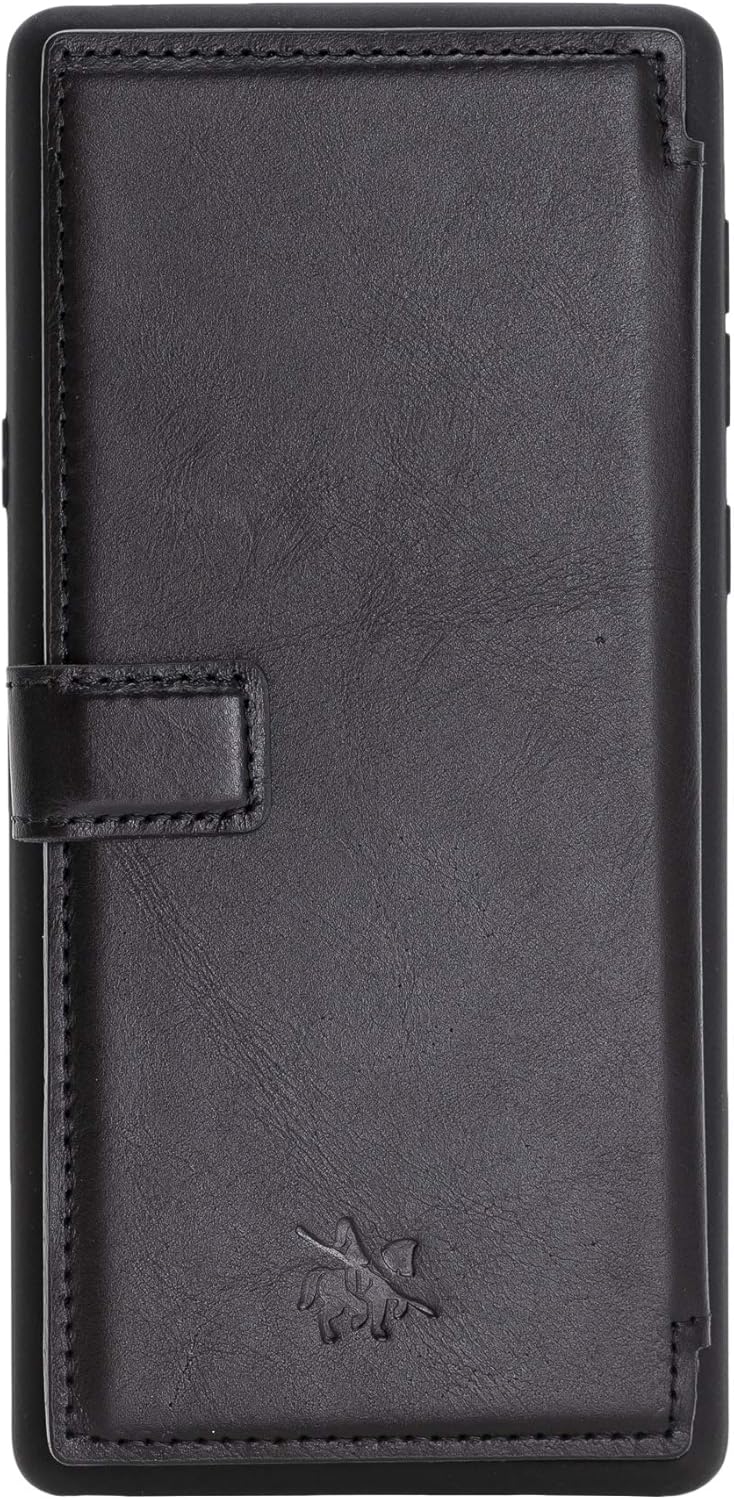 Venito Verona – Funda de piel compatible con Samsung Galaxy Note 9 (6.4 pulgadas), bloqueo RFID, a presión, con tapa trasera, delgada, tipo cartera,