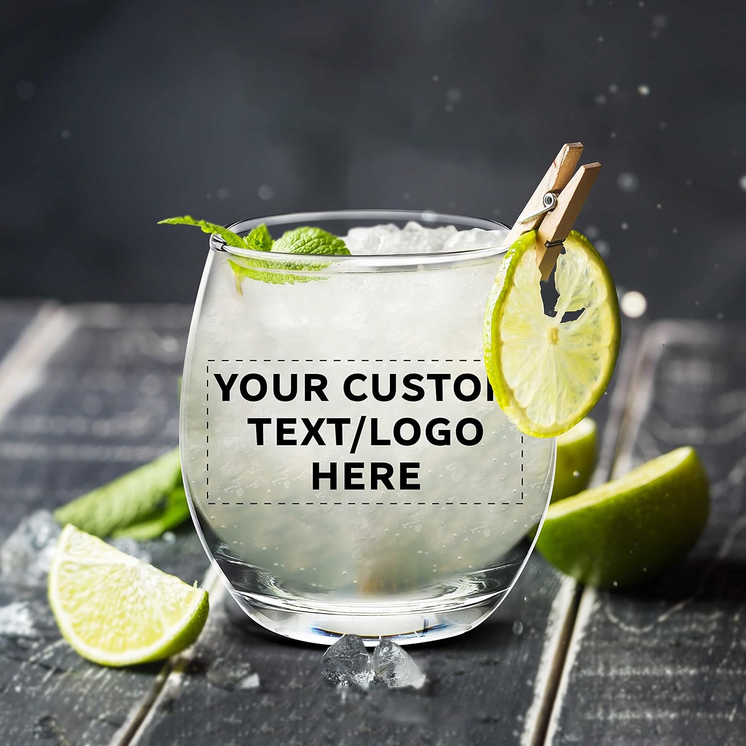 Copas de vino personalizadas Mikonos sin tallo, 11.5 onzas, juego de 50, paquete personalizado a granel, cristalería de restaurante, perfectas para