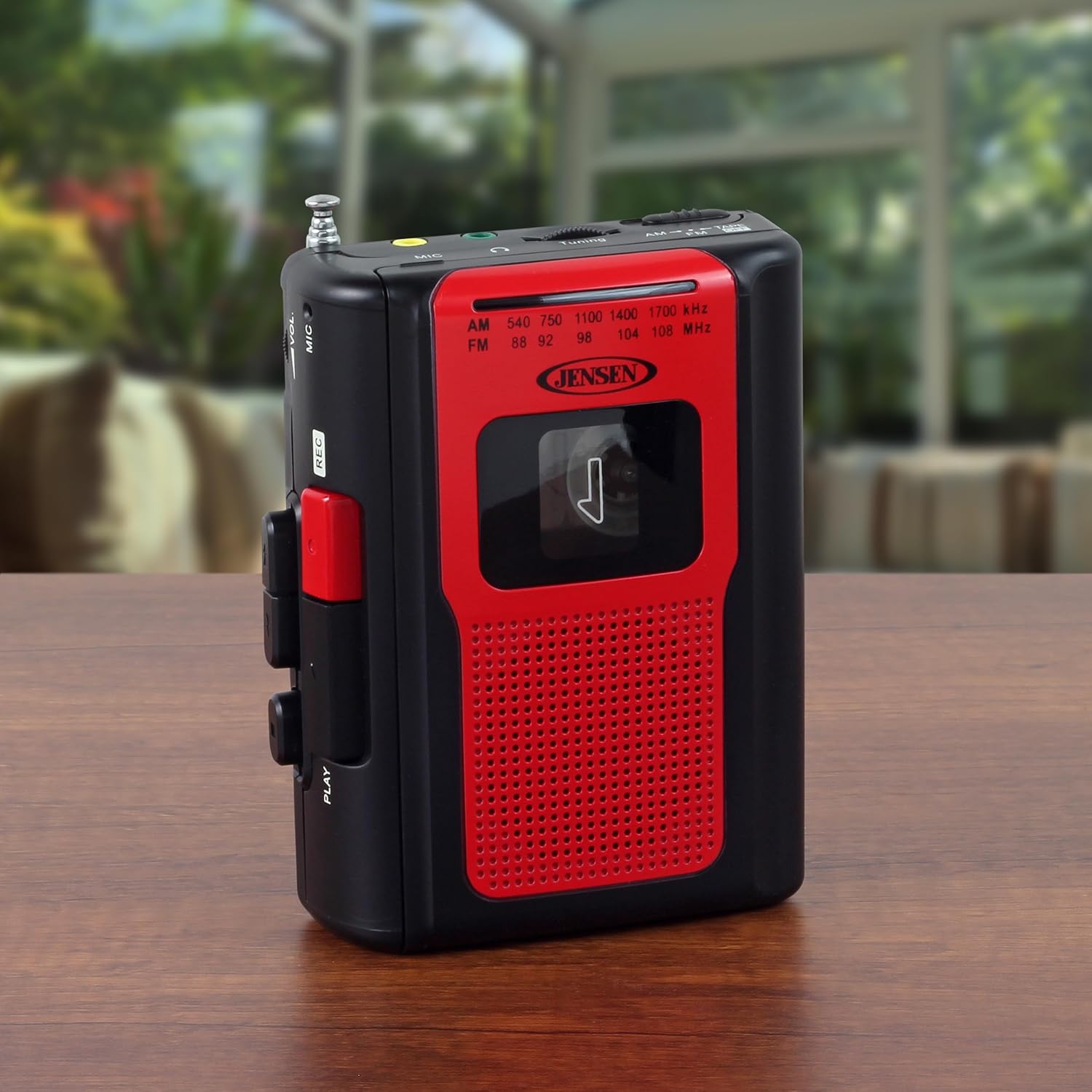 Jensen Radio AMFM portátil retro reproductor de cassette personal compacto y ligero diseño estéreo de radio AMFM reproductor de cassettegrabadora y