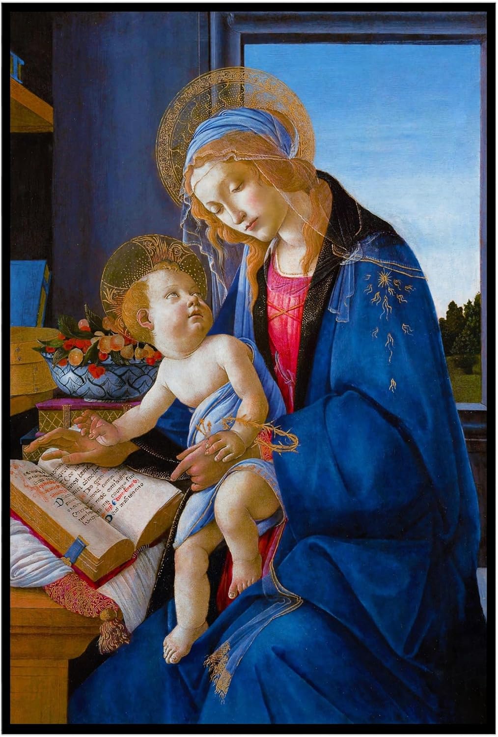 Lost Cabin Madonna of the Book de Sandro Botticelli  Impresión sin marco  Reproducción de pinturas de obras de arte finas  Póster decorativo