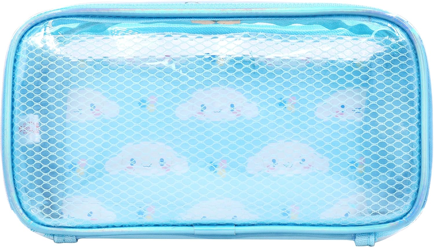 Bolsa de maquillaje transparente impermeable Estuche cosmético holográfico PVC bolsa de aseo bolsa de embalaje de viaje para niñas, Azul