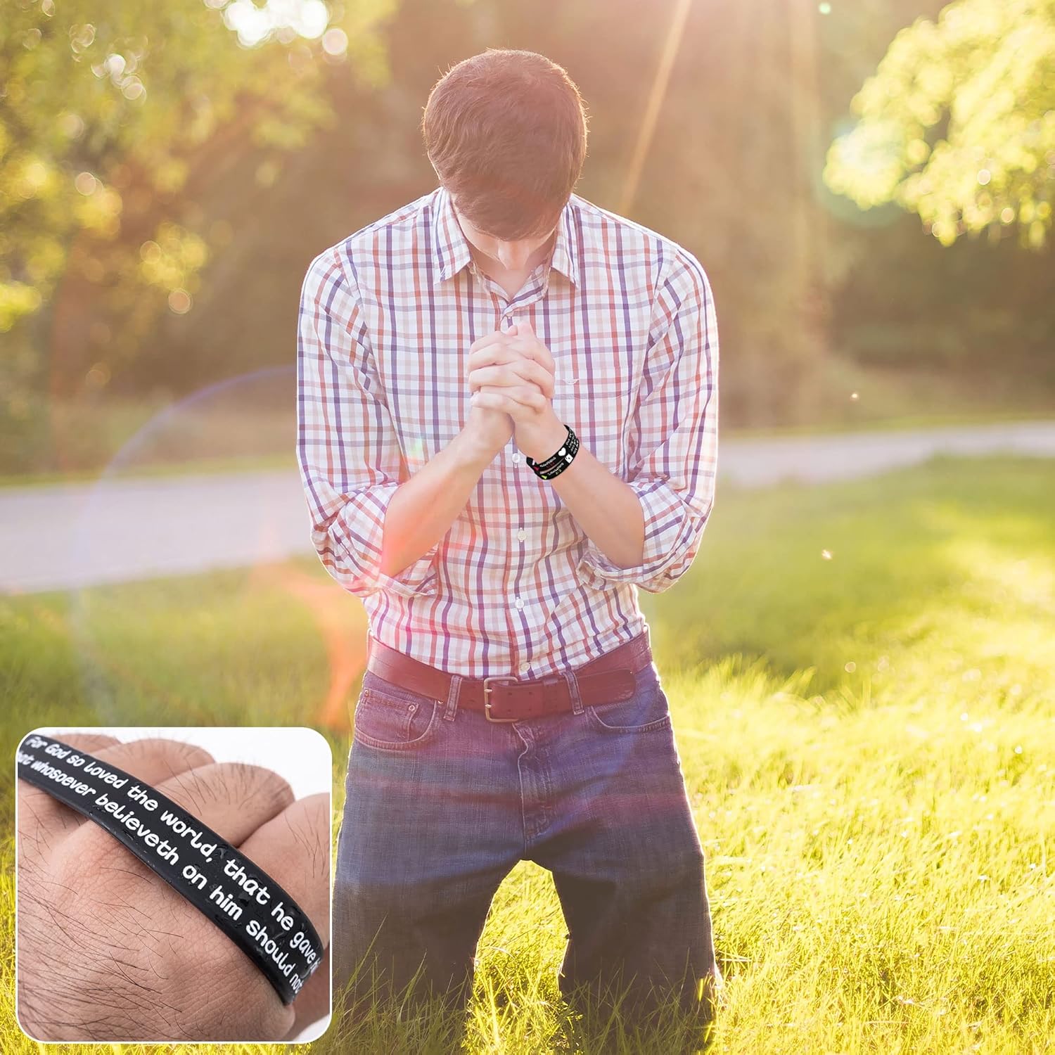 Paquete de 32 pulseras de silicona cristianas con versículo bíblico, pulsera religiosa de silicona, fortaleza, fe, esperanza, fe, hombres, mujeres,