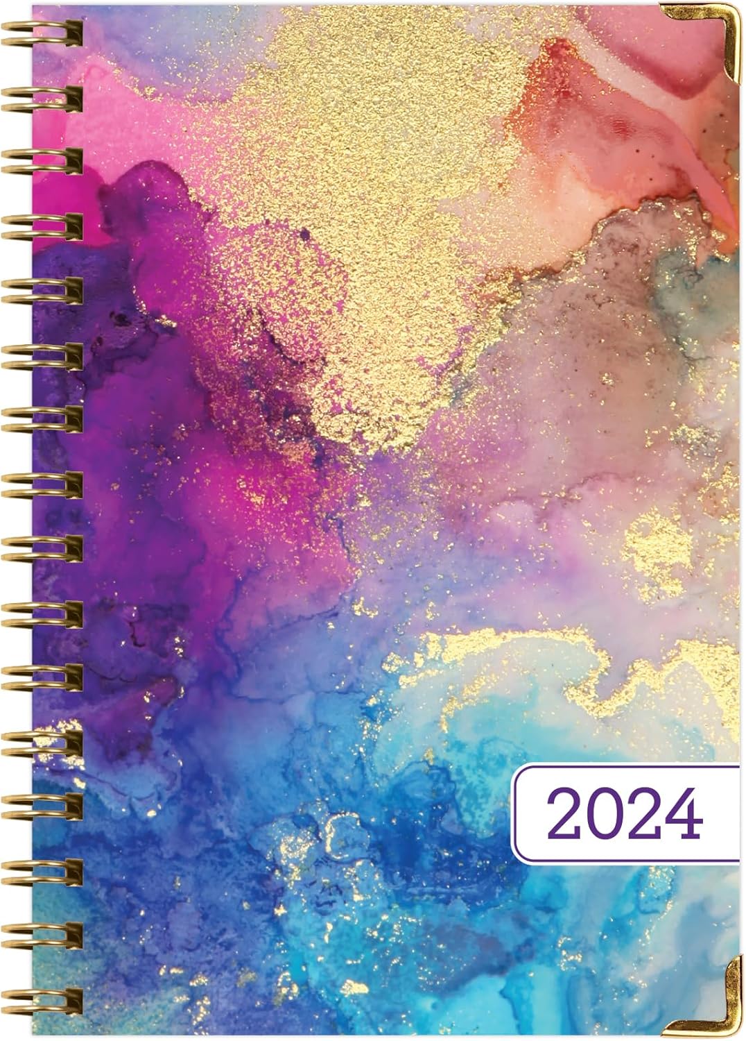 Global Printed Products Agenda de tapa dura 2024 (noviembre de 2023 a diciembre de 2024) 5.5 x 8 pulgadas diariosemanalmensualagendaanual agenda