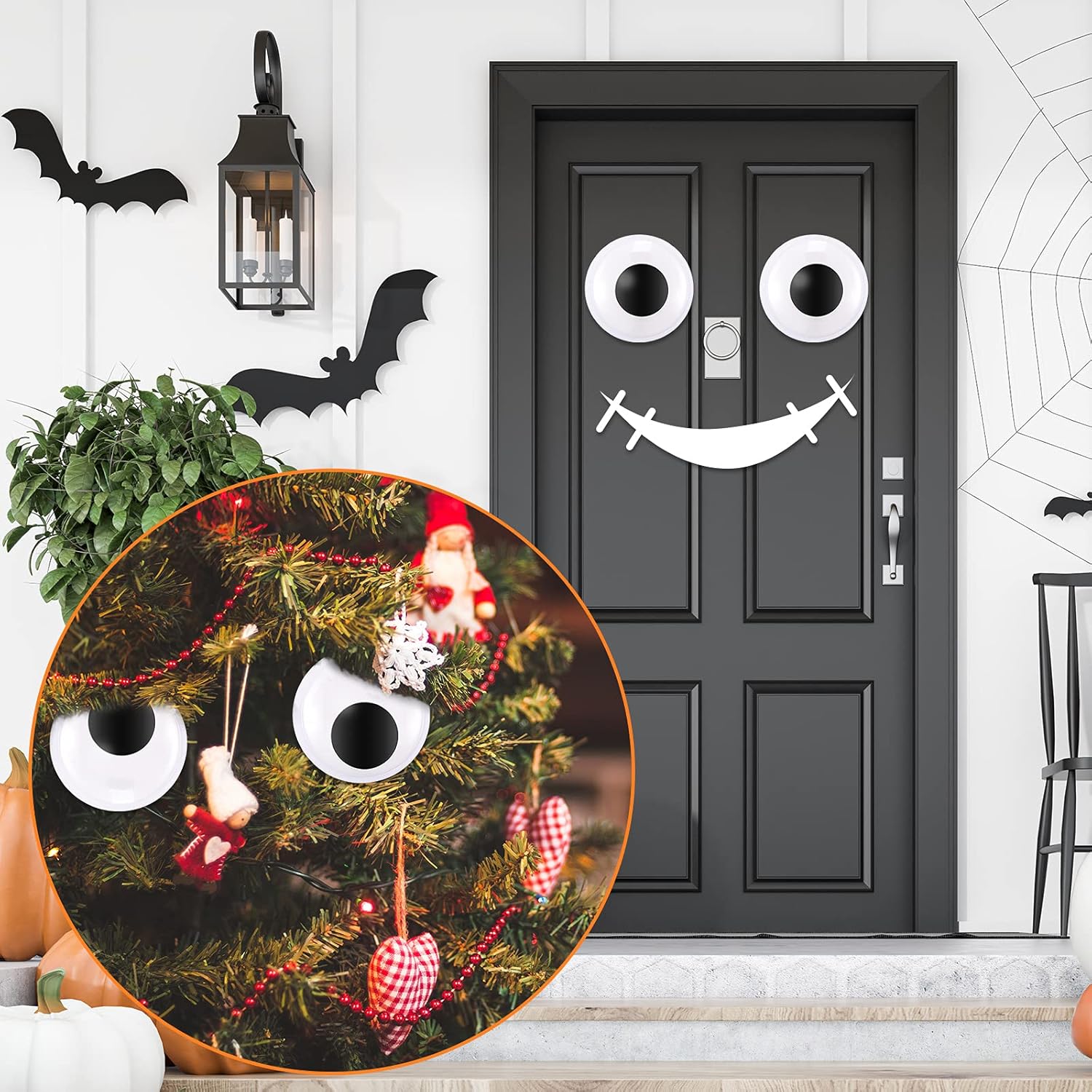 6 piezas de ojos gigantes Googly de Halloween de 4 pulgadas, 6 pulgadas, 7 pulgadas, ojos grandes de plástico con autoadhesivo para Halloween,