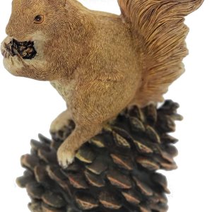 C & F Decoración de jardín al aire libre de polirresina ardilla en piña estatua G119 6 “H C & F Decoración de jardín al aire libre de polirresina ardilla en piña estatua G119 6 “H