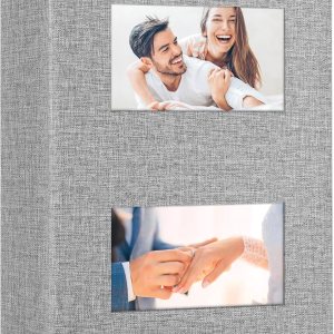 Álbumes de fotos de 4 x 6, álbum de fotos con cubierta de lino con capacidad para 300 bolsillos, álbumes de fotos grises para fotos de 4 x 6 Álbumes de fotos de 4 x 6, álbum de fotos con cubierta de lino con capacidad para 300 bolsillos, álbumes de fotos grises para fotos de 4 x 6