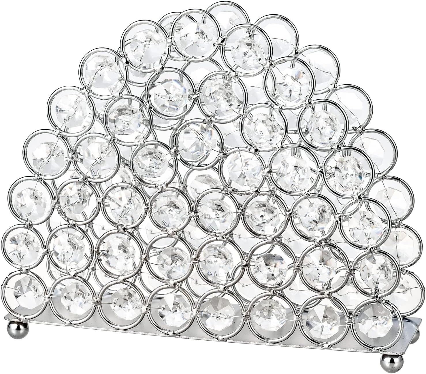 Feyarl Servilletero de cristal para pañuelos faciales, servilletas, soporte de papel, correos, cartas, tarjetas, organizador para colocar de pie