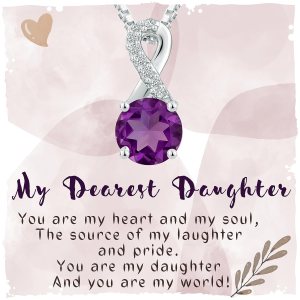 Infinity Purple Amethyst Necklace For Women, Jewelry Gift for Christmas, Mother Daughter Necklace, February Birthstone Pendant, 925 Sterling Silver Infinity Purple Amethyst Necklace For Women, Jewelry Gift for Christmas, Mother Daughter Necklace, February Birthstone Pendant, 925 Sterling Silver